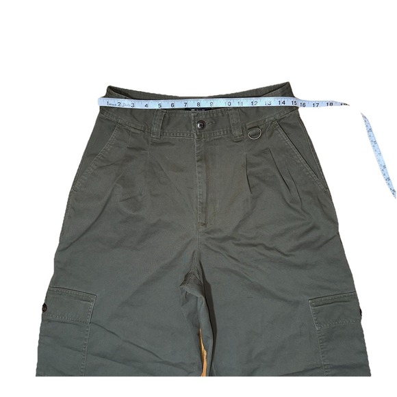 Madewell Harlow Cargo Wide-Leg Pants Women's 6 Olive Green High Rise Utility - Picture 4 of 10